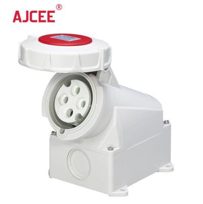 China AJCEE 1141 Ip67 16amp 4pin industrial waterproof plug socket and female industrial socket with CE 16A wall socket IEC standard for sale