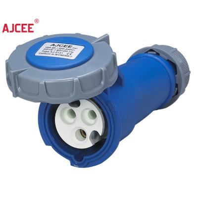 China AJCEE NEW INDUSTRIAL TYPE industrial electrical waterproof connector and socket single phase ip67 32A 2P+E with CE for sale