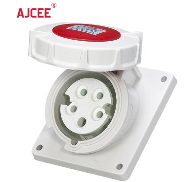 China AJCEE ip67 16A 3P+E+N Industrial Waterproof Panel Socket and Wall Socket with CE for sale