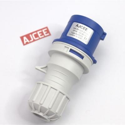 China AJCEE 16amps 230V ip44 3pin 2p+e industrial male and female industrial plug and socket with ce for sale