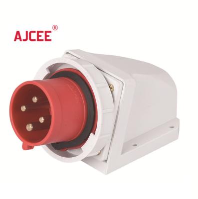 China AJCEE ip67 32amp 3p+e 3pin 380v 440v 5242 waterproof industrial wall panel mounted socket with CE for sale