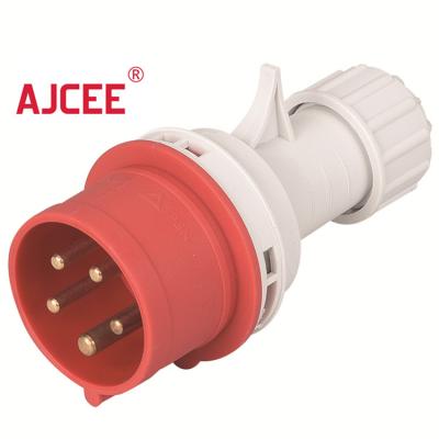 China AJCEE ip44 industrial waterproof industrial plug manufacturers 5 pin 440v electrical outlet 16a socket for sale