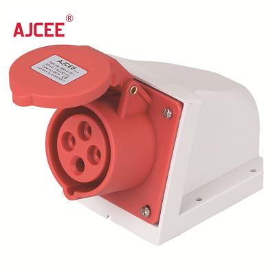 China AJCEE IEC60309 ip44 380v 4pin 3P+E 16a industrial waterproof industrial socket with CE for sale