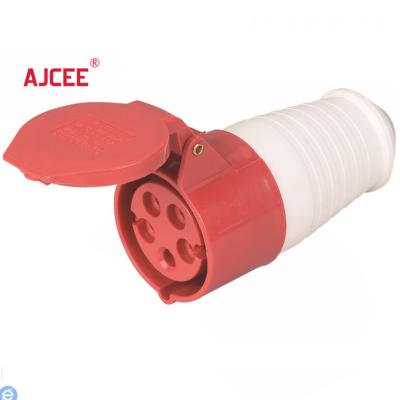 China AJCEE IEC60309 ip44 16a 5pin 440v industrial waterproof industrial socket electrical outlet with CE for sale