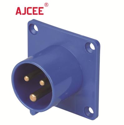 China AJCEE ip44 3pin 220v industrial wall socket waterproof industrial socket for sale