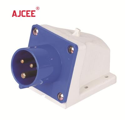 China AJCEE 513 ip44 16a 3p 220v industrial waterproof industrial wall mounted socket with CE for sale