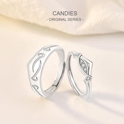 China FASHION Trendy Couples Pledge Love Ring Sets Candy Brand Kingdom Engraved Wedding Ring For Women &men Rings for sale