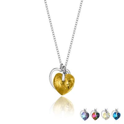 China FASHIONABLE 925 Sterling Silver Pendant Necklace for Women Handmade Hypoallergenic Stylish Heart Pendant Chain for sale