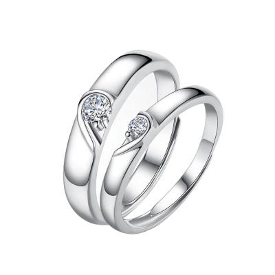 China 5227 925 CLASSIC Italian Silver Promise Ring Heartbeat Lover Ring Jewelry For Couples for sale