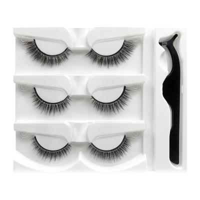 China Natural Soft Eyelash High Cost Performance Eyelashes In Stock False Eyelashes Wholesale Free Samples for sale