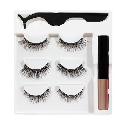 China Hot Selling False 3D Mink Lashes Natural Soft Eyelash Styles False Eyelashes for sale