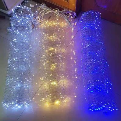 China Barbed Wire With Lamp LED Rice Grain Lamp Wedding Creative Ceiling Starry Sky Modeling Mesh Belt Lights LED Rice Grain Lights String Window Decoration Props for sale