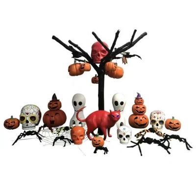 China Great Fiberglass World Sculpture Cat Ghost Pumpkin Decorations Halloween Mall Pedestrian Street for sale