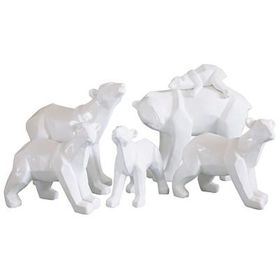 China World Polar Bear Ornaments Geometric Block Fiberglass Sculpture Animal Garden Landscape Yard Outdoor Decoration for sale