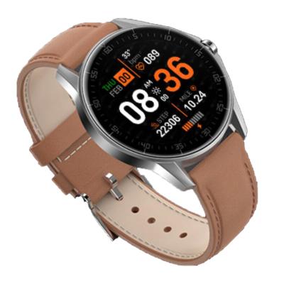 China MP3 Playback RTS R60plus Leather Strap Smart Watch Around HD Screen Waterproof Sport Armband Heart Rate Blood Pressure Blood Oxygen Monitor for sale