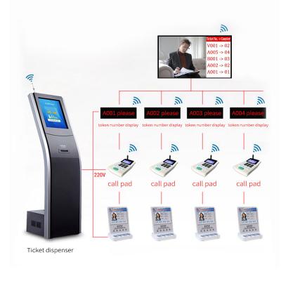 China Bank Hospital Queue Management Equipment For Hospital / Bank Queue Kiosk With Software System for sale