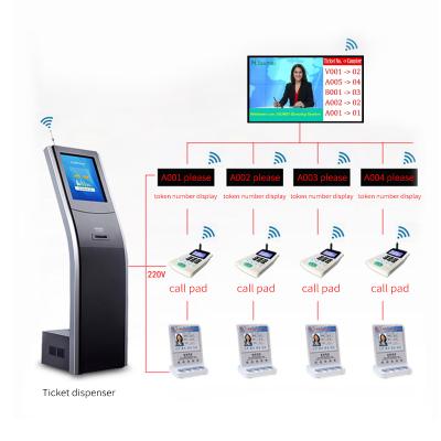 China Bank Hospital Counter Display for Electronic Queue Maintenance Program System Ticket Kiosk Equipment for Bank/Hospital/Office for sale