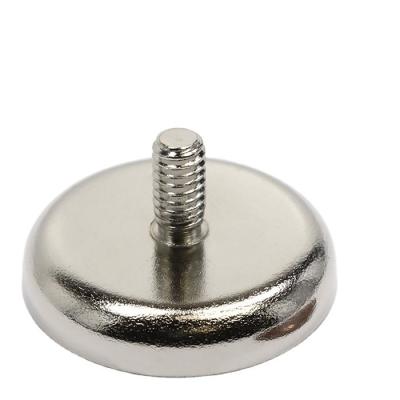 China Composite Neodymium Magnet Strong Neodymium Cup Magnets with M4 Threaded Male Stud for sale