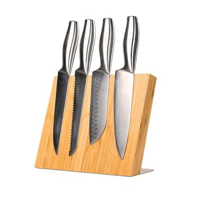 China Accepted OEM ODM Bamboo Magnetic Stand Magnetic Knife Block for Cooking Utensils More for sale