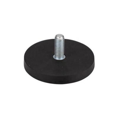 China D66mm Rubberized neodymium pot magnets with 20kg force and durable rubber coating for sale