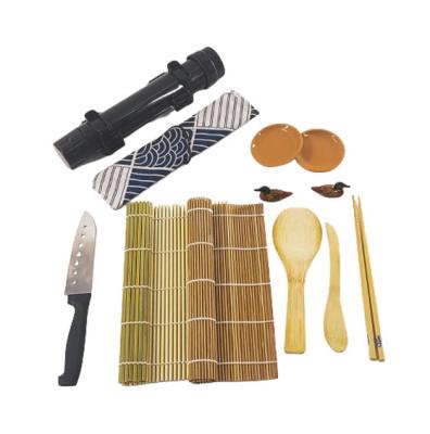 China Sustainable Tool New Design Japanese Diy Machine Bamboo Sushi Making Kit With Bazooka for sale