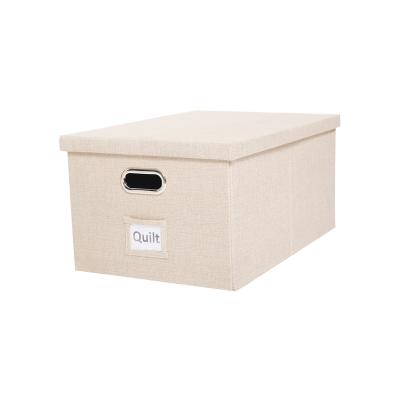 China Viable Foldable Canvas Clothing Cube Organizer Kids Toys Collapsible Stackable Storage Boxes And Bins for sale