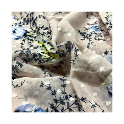 China Anti-Static Custom Digital Printed Polyester Cut Flowers Fabric For Garment for sale