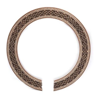 China Classical Guitar 92*16mm Soundhole Inlaid Basswood Rosette Inlay Classical Guitar Rosette For Guitar Parts for sale