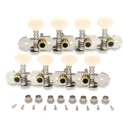 China 4 On A Flat 4R4L Machine Tuner 8 String Main Guitar Tuning Pegs For Mandolin Guitar Set Of 2 for sale