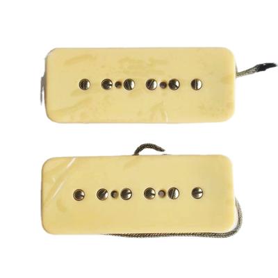 China Electric Guitar Factory Wholesale Price Ivory Ceramic Magnet Coil P90 Soap Bar Traditional Single Guitar Pickup for sale