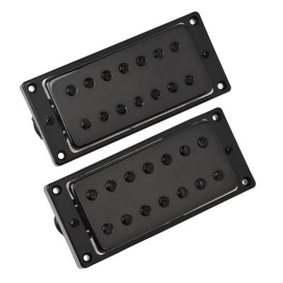 China High Quality Black 7-String Electric Guitar 7-String Humbucker Guitar Pickup With Magnet Ceramic Bar For LP Electric Guitars for sale