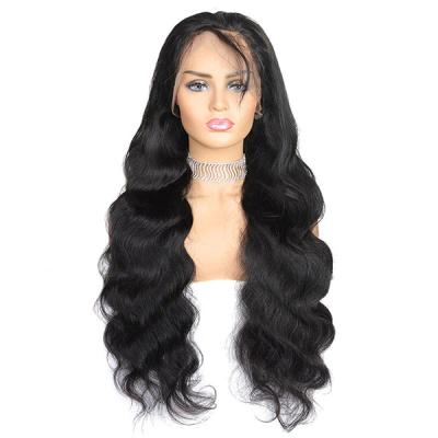 China Other Color 1B 30 Inch Regular Natural Black Mongolian Hair W-FUL Body Wave Transparent Full Lace Wigs 100% Full Lace Wigs For Women for sale