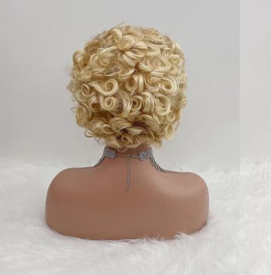 China Wholesale Wig Curls RG788 4T613 13X4 Pixie Big Curls Hair Lace Front Wig Bouncy Colorful Bouncy Wig Deal Best Colors For Your Choice for sale