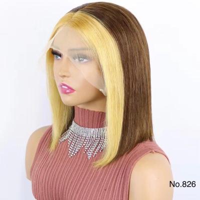 China RG826 Straight 4 Color Wig With 27 In The Front Brazilian BOB Human Hair 13X4 Lace Virgin Wig for sale