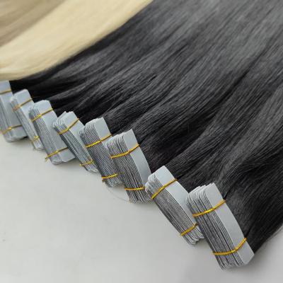 China Wholesale Silky Straight 100% Extension 100% Straight Skin Weft Double Skin Weft Hair Tape Invisible Wave EX-12A Tape In Hair Extensions for sale