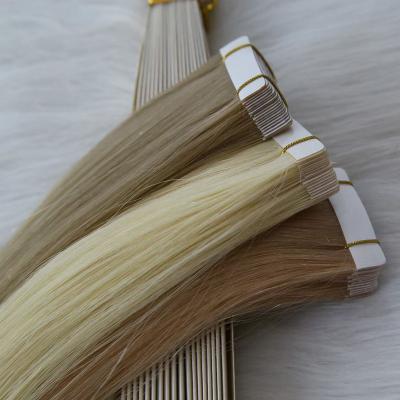 China EX-12A Curly Double Curly European Double Curly Hair Tape Russian Pulled Hair Extension, Remy Tape In Hair Extension Natural High Quality for sale