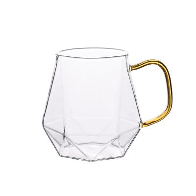 China Sustainable Clear Glassware Drinkware Insulated Glass Iced Coffee Mugs Latte Tea Cups for sale