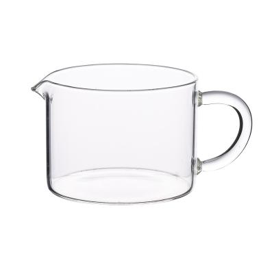 China Viable Clear Transparent Glass Mug With Handle Single Wall Espresso Coffee Water Glass Cup For Coffee And Tea for sale