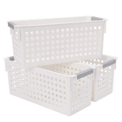 China Viable Portable Plastic Bathroom Fridge Kitchen Basket Desktop Storage Bins for Kitchen for sale