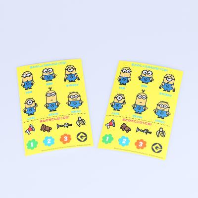 China Heat Sensitive Yellow Paper Baby On Board Machine Printing Kids Cartoon Sticker Waterproof Strong Adhesive Label for sale