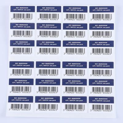 China Costom Heat Sensitive Printed Security Random Barcode Label Stickers Manufacture Sequential Serial Qr Code Sticker for sale