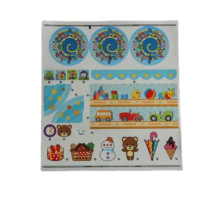 China Colorful Cartoon Sticker Decal Paper Stickers New For Kids DIY Calendars Arts Height Growth Chart Wall Sticker for sale