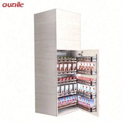 China Sustainable High Quality Stainless Steel Panel 600 Cabinet Width Kitchen Tandem Pull Out Basket for sale