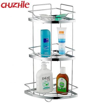 China China Kitchen Accessories Supplier Sustainable Stocked Chuzhile Bathroom Storage Bamboo Shelf for sale