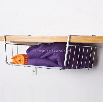 China 2019 Viable China Factory Hot Sale Basket Metal Wire Under Shelf Hanging Storage Basket for sale