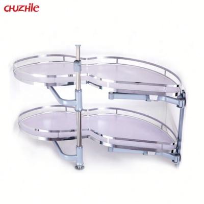 China Tableware ChuZhiLe Viable Stored Top Right Hands Swing Corners Storage Shelf Magic Swing Tray for sale