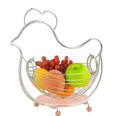 China Wholesale Custom Cheap Viable Wedding Gift Metal Wire Decorative Fruit Basket AB-572 for sale