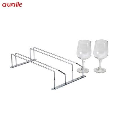 China Metal Material And Iron Sustainable Metal Type Under Cabinet Wine Glass Stemware Holder Rack AB-231A for sale