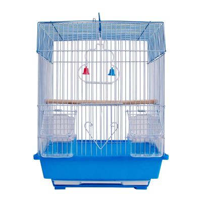 China WYCY Canary Yellow Parrot Cage Wrought Iron Cage Breathable Hanging Portable Metal Bird Cage for sale