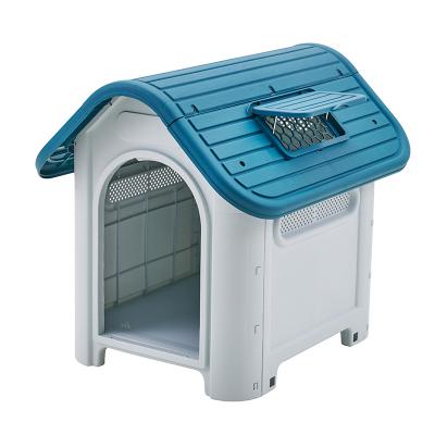 China WYCY Breathable Luxury Kennel Rainproof Ventilate Pet Kennel Plastic Outdoor Pet Home Kennel With Skylight for sale